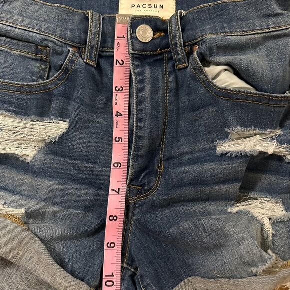 PacSun ~ Womens Denim Shorts ~ the Shortie ~ 5 pocket ~ size 26 - Picture 8 of 9